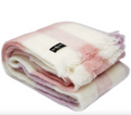 INGUBO Mohair Candy Floss Checkered Mohair Wool Blanket Throw 180 x 130 cm