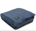 INGUBO Mohair Midnight Blue Mohair Wool Blanket Throw 180 x 130 cm