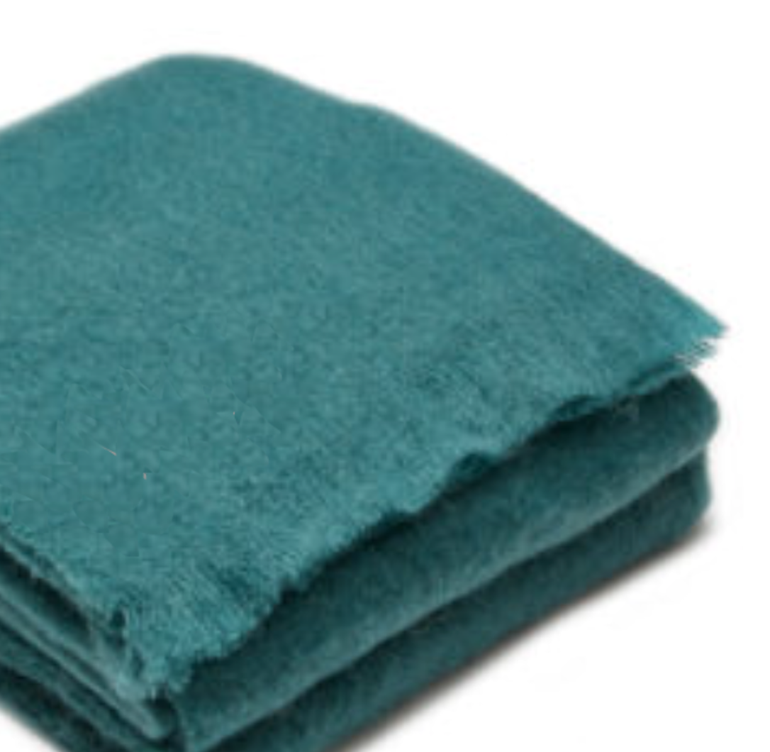 Ingubo Mohair Wool Blanket Throw 180 x 130 cm – Lagoon